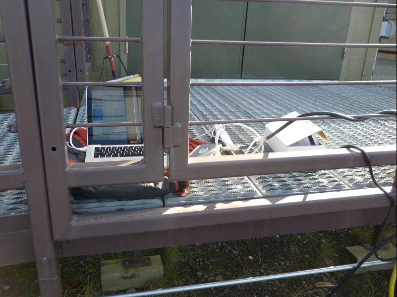 P1000731 testing freewave gateway at Winter Quarters building