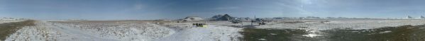 Panorama of the landing strip at Ivotuk, Alaska