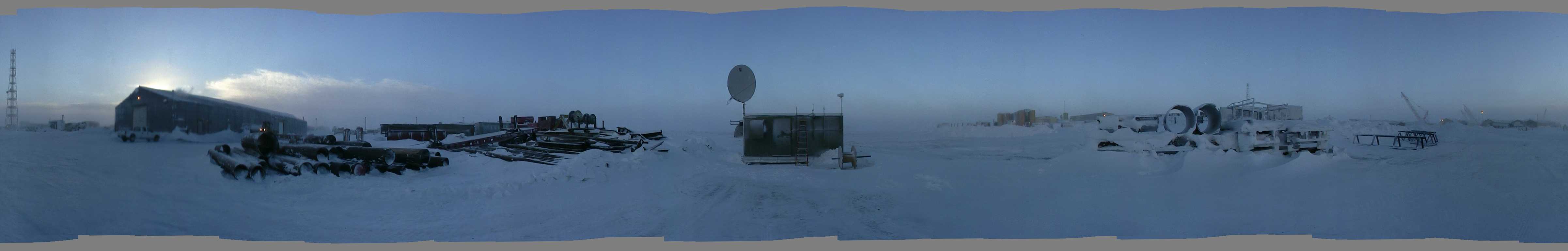Panorama of the deployment site at Prudhoe Bay, Alaska